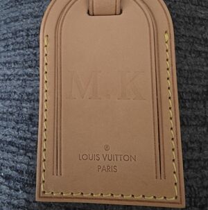 Louis Vuitton Brown Leather Luggage Tag